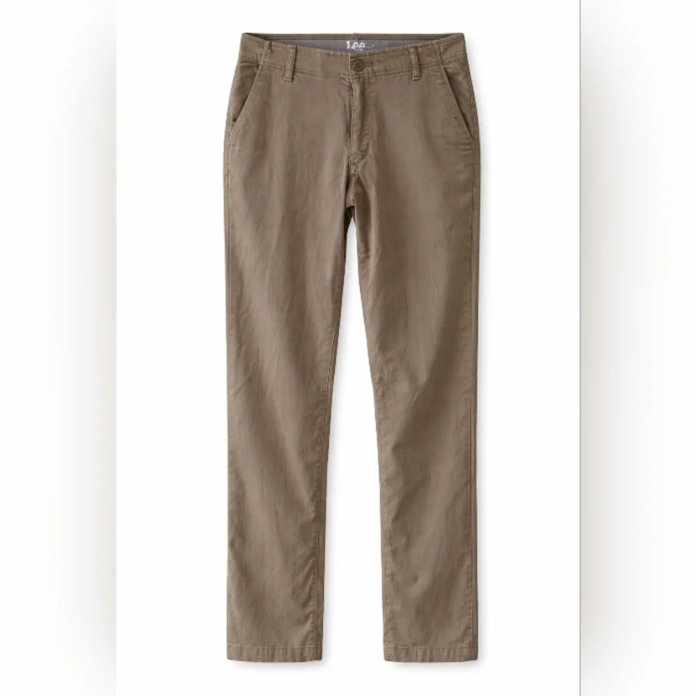 Lee Slim Straight Brown‎ Stretch Chino Pants Mens 32x32 Casual